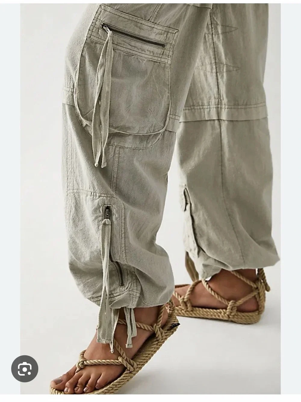 Free People Last Time Stacked Parachute Pants (professionally died BLUE)